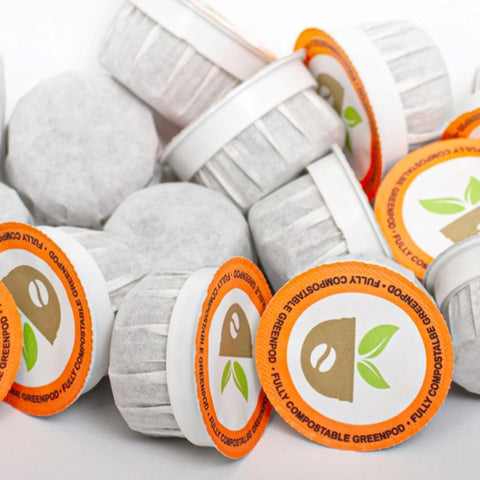 A pile of loose coffee pods.